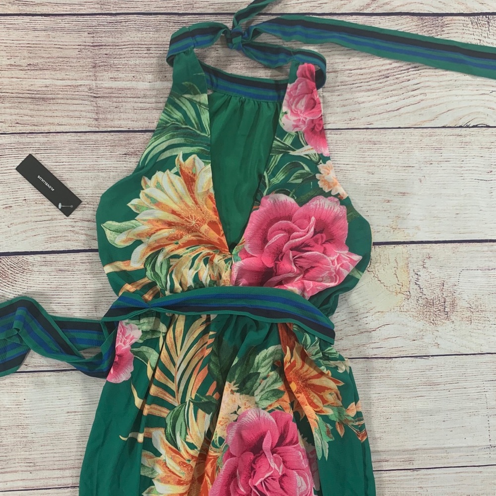 Lulu's Green Floral Maxi Dress - Picture 5 of 8